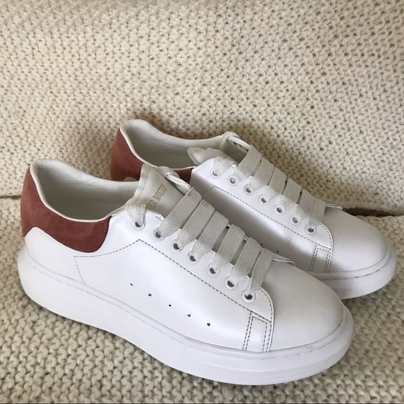 alexander mcqueen sneakers white pink